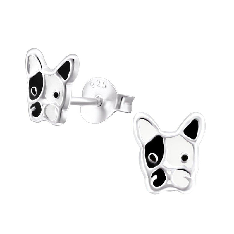 [Australia] - Sterling Silver French Bulldog Dog Earrings Boston Frenchie 