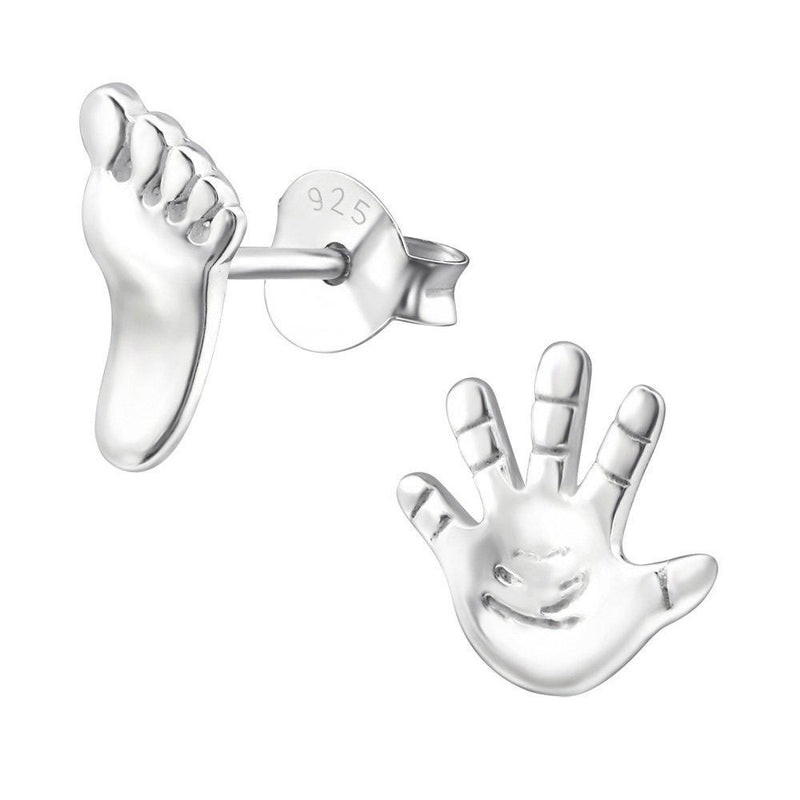 [Australia] - Laimons Ladies’ Earrings Ladies’ Jewellery hand and foot glossy 925 Sterling silver 