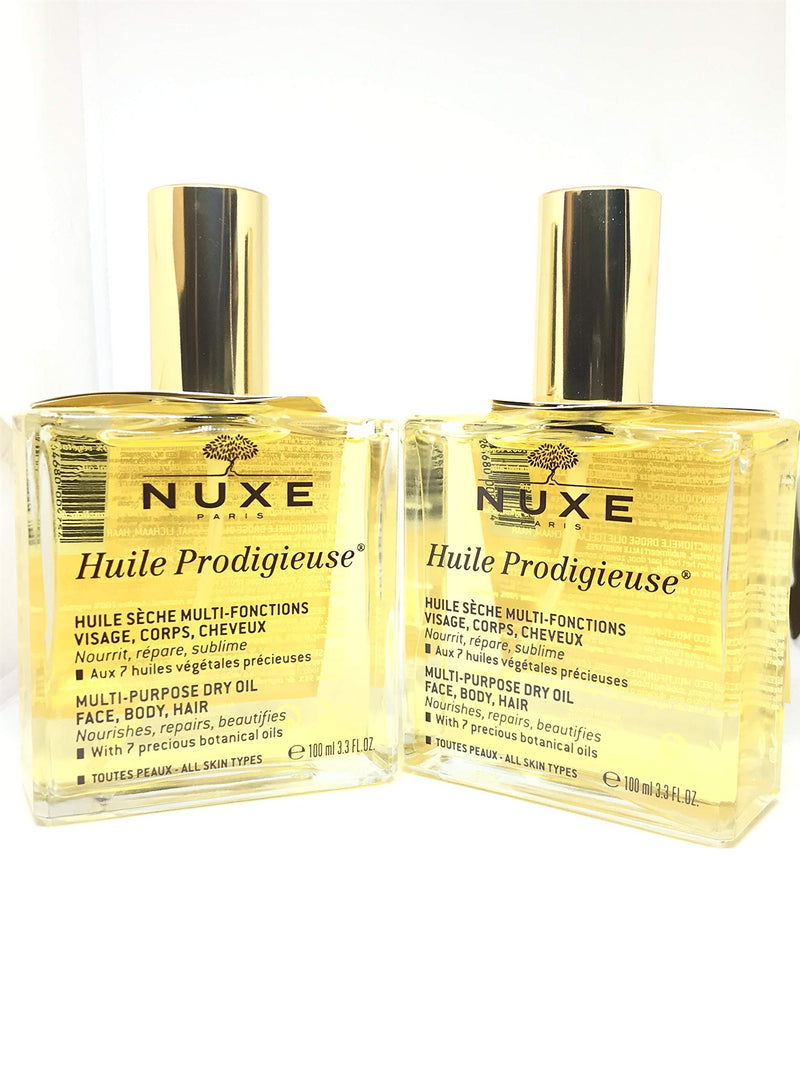 [Australia] - NUXE - Dry Oil Huile Prodigieuse MULTI-USAGE SKIN CARE - NOURISHES, REPAIRS AND SOFTENS - Face Body and Hair - Pack 2 x 100ML 