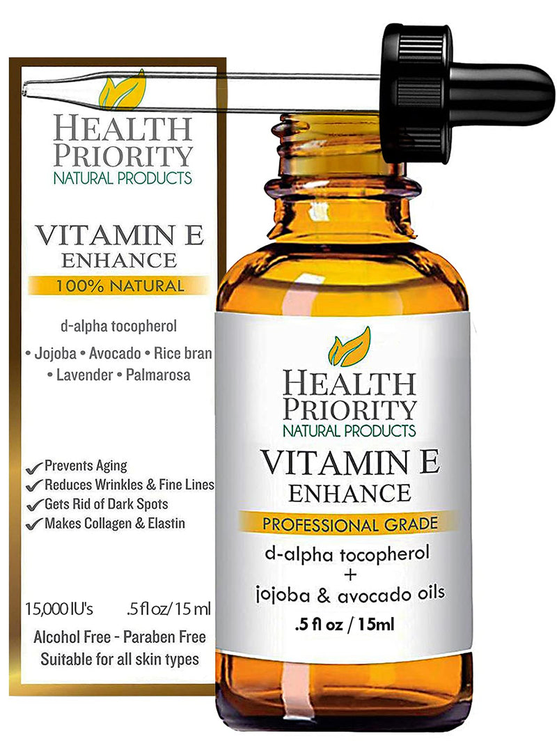 [Australia] - 100% Natural & Organic Vitamin E Oil For Your Face & Skin - 15,000/30,000 IU - Reduces Wrinkles & Fade Dark Spots. Essential Drops Are Lighter Than Ointment. Raw Vit E Extract Sunflower 15 ml (Pack of 1) Scented 