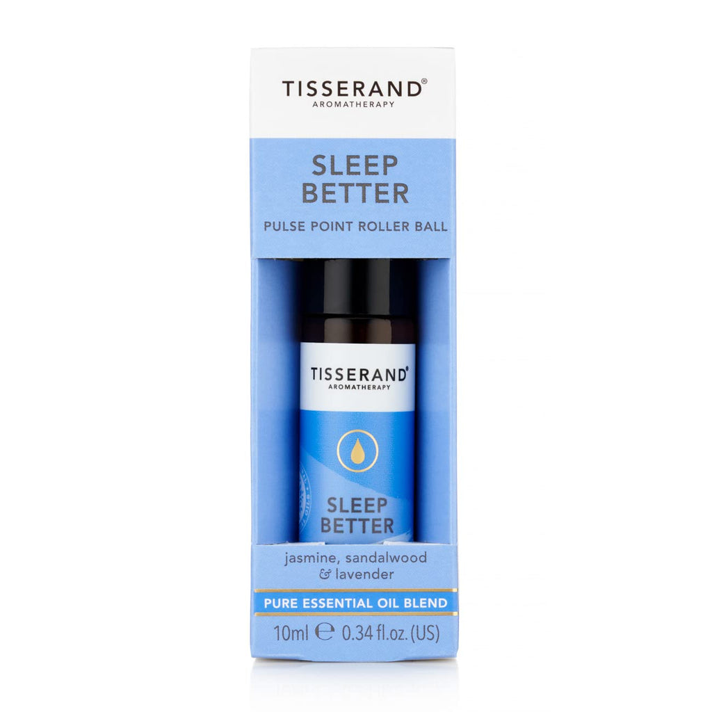 [Australia] - Tisserand Aromatherapy | Sleep Better | Pulse Point Lavender Rollerball for Deep Sleep Blended with  Jasmine & Sandalwood | 100% Pure Essential Oil Blend | 10ml 