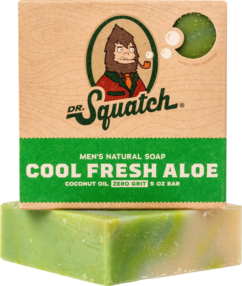 [Australia] - Cool Fresh Aloe Soap for Men – Naturally Refreshing Aloe Vera Soap for Men with Organic Oils – Bar Handmade in USA by Dr. Squatch Cool Fresh Aloe 