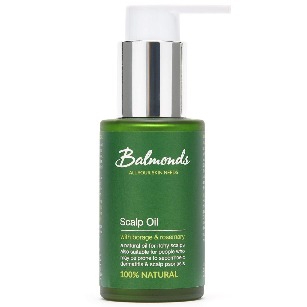 [Australia] - Balmonds Scalp & Beard Oil 50 millilitres - Natural Treatment for Scalp Eczema Psoriasis and Seborrheic Dermatitis - Relief From Dry, Itchy Scalp - with Rosemary and Borage 