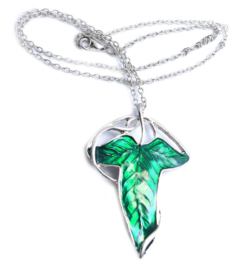 [Australia] - Beaux Bijoux Elven Leaf Brooch Lord of The Rings Hobbit Frodo Aragon Necklace Pendant in Gift Box 