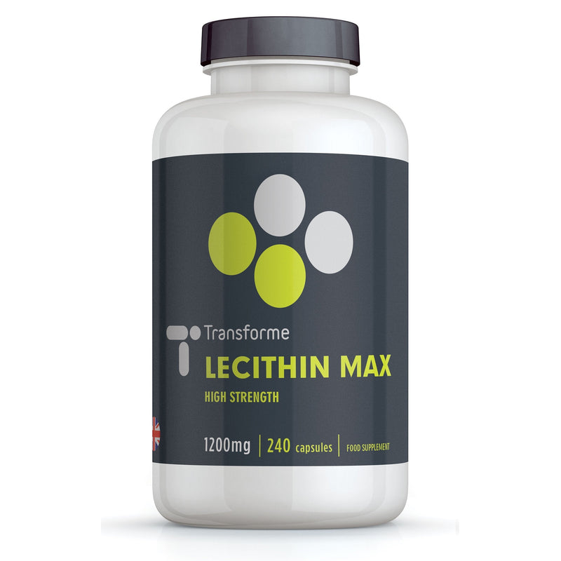 [Australia] - Lecithin Capsules 1200mg, 240 Softgels, Natural Source Phospholipids, Choline, High Strength, Gluten Free, by Transforme 