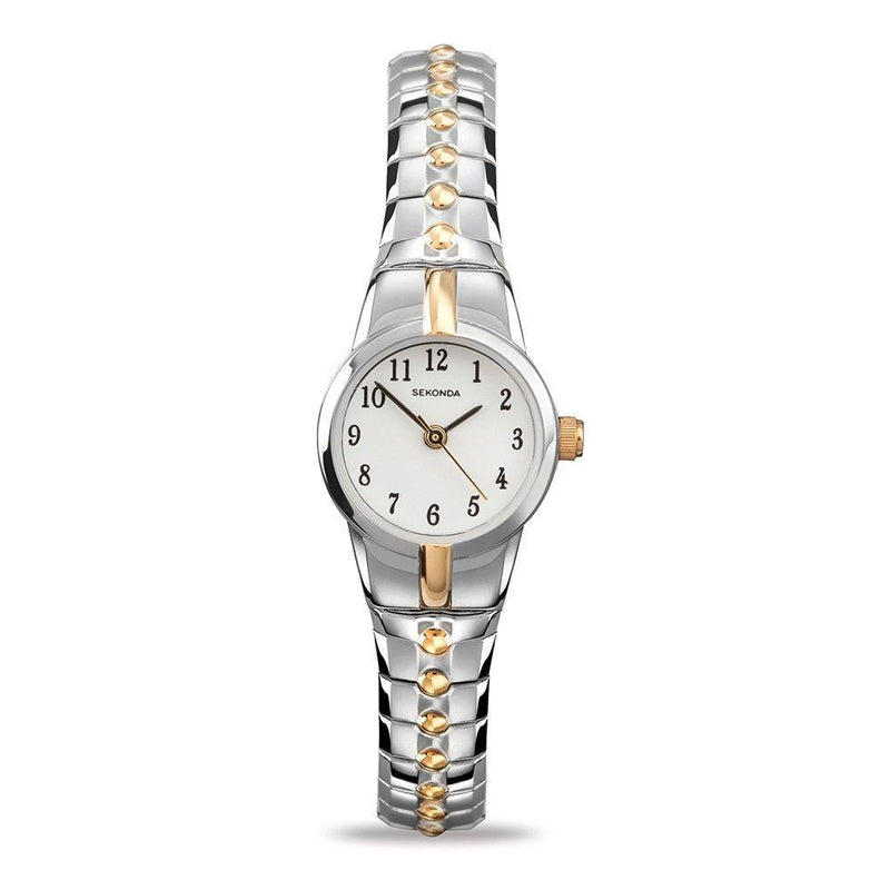 [Australia] - Sekonda Women's Quartz Watch with White Dial Analogue Display and Multi-Colour Stainless Steel Bracelet 4091.27 