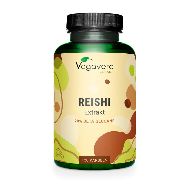 [Australia] - Reishi Mushroom Extract Vegavero� | 13.000mg (10:1) Ganoderma Lucidum | 120 Reishi Mushroom Capsules | 40% Polysaccharides & 20% Beta Glucans | NO Additives | Vegan 
