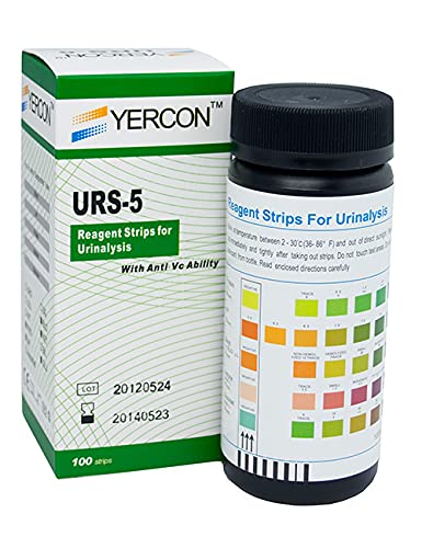 [Australia] - Urine Infection Test 5 Parameter Urine Dip Test (100 Test Strips per Pack pH Glucose Protein Blood & Ketones) 