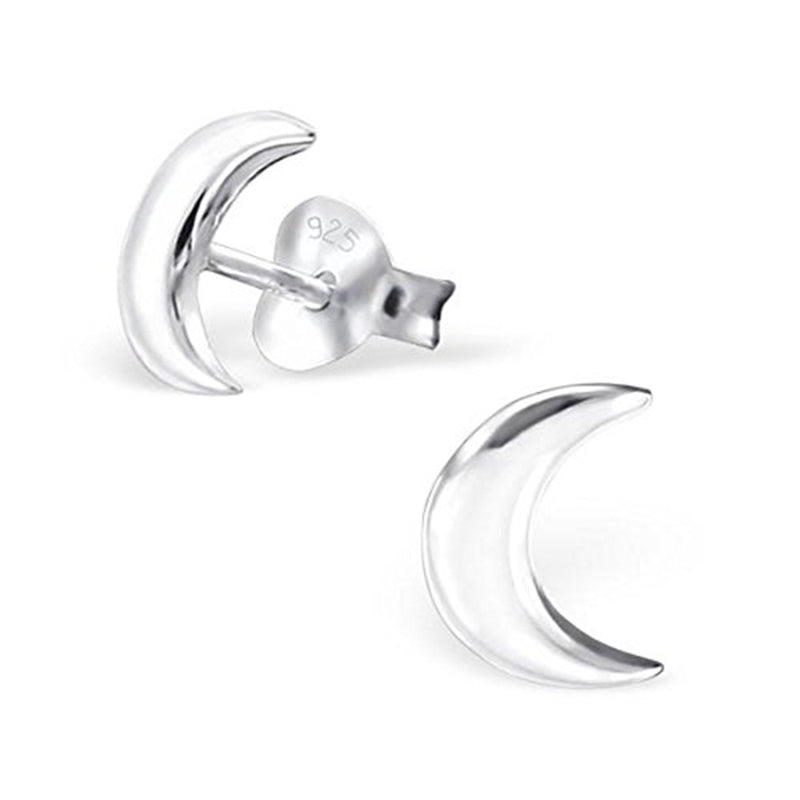 [Australia] - Sterling Silver Moon Crescent Earrings 