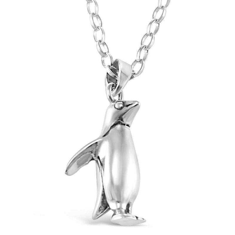 [Australia] - Sterling Silver Penguin Pendant Necklace With 18" Chain 