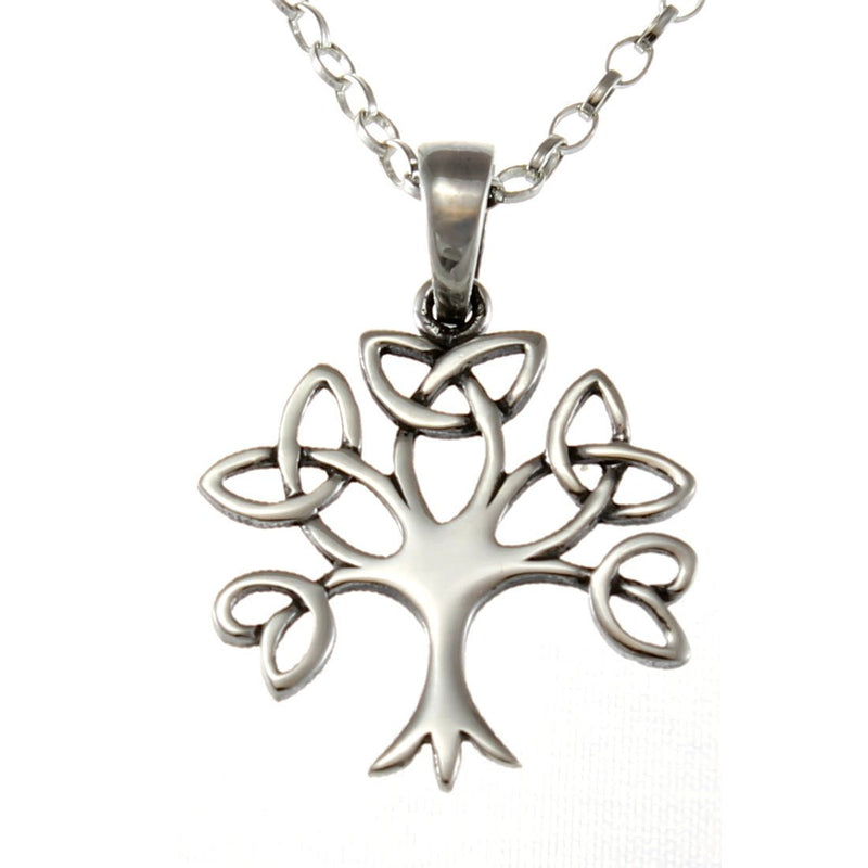 [Australia] - Sterling Silver Celtic Trinity Tree of Life Pendant Necklace With 18" Chain 
