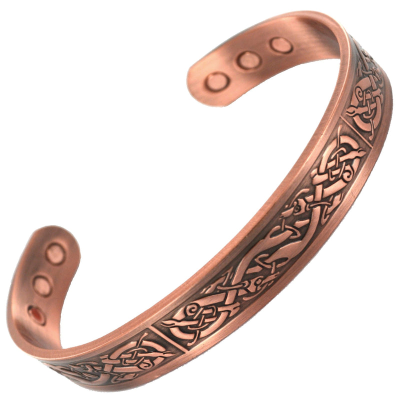 [Australia] - MAGNATURAL Pure Copper Magnetic Bracelet Arthritis AID, Elegant, Copper Bangle with 6 Powerful Magnets Pain Relief Cuff Wrist Band for Women or Mens 