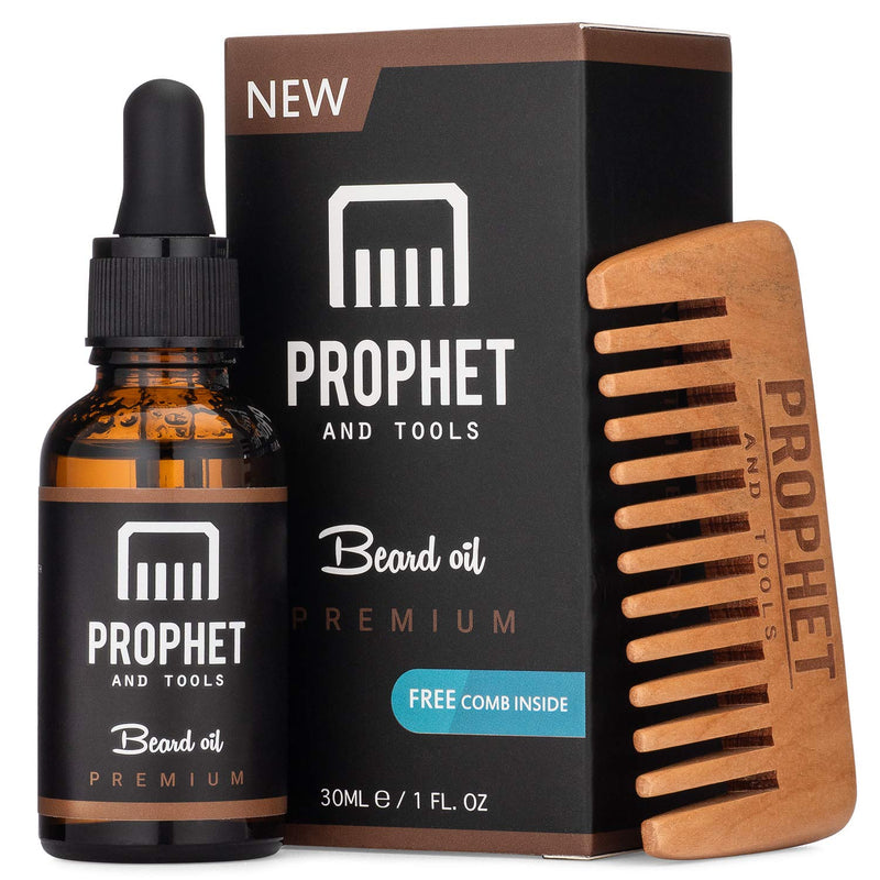 [Australia] - Beard Oil and Comb - Revolutionary Formula Moisturizes, Treats Split Ends, Reduces Skin Irritation & More | Noticeable Difference After 1st Use | Non-Greasy Beard Oil 