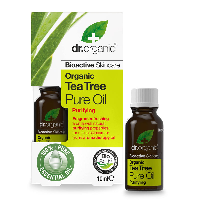 [Australia] - Dr Organic, Organic Tea Tree Pure Oil , Natural , Vegan , Cruelty Free , Paraben & SLS Free , 10ml 