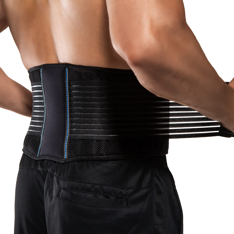 [Australia] - Back Support Belt by BraceUP for Men and Women - Breathable Waist Lumbar Support Lower Back Brace for Sciatica, Herniated Disc, Scoliosis Lower Back Pain Relief, with Dual Adjustable Straps (S/M) S/M (Pack of 1) 