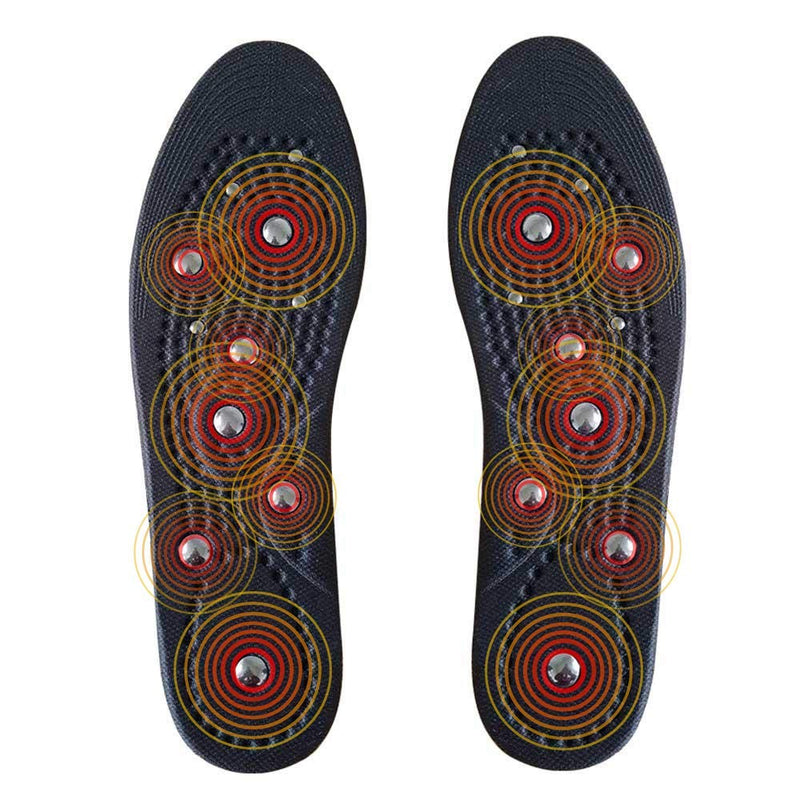 [Australia] - Sufoot® Premium Magnetic Reflexology Acupressure Effect Promote Circulatory Fatigue Relieve Health Therapy Massage Insoles Shoe Insoles Pads UK 3-8. EU 36-41. US 5-10 