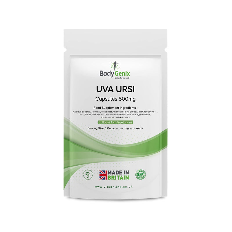 [Australia] - Bodygenix UVA Ursi | with Anti-inflammatory Properties | Supplement | Support Healthy Immune System and Urinary infections | 500mg (30) 1 Month Supply 