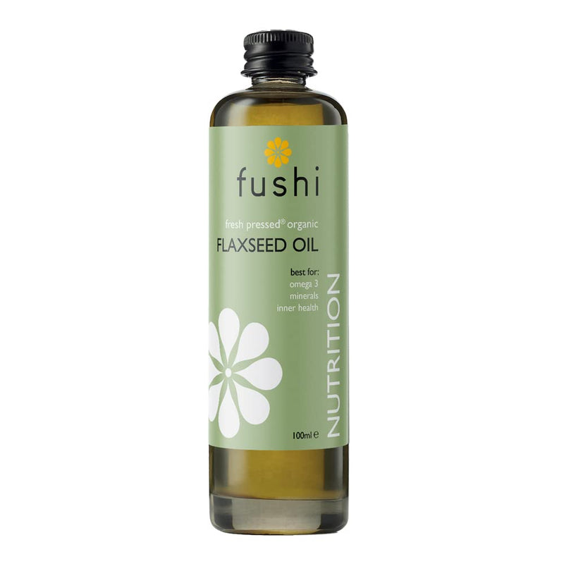 [Australia] - Fushi Organic Flax Seed Oil 100ml | Fresh & Cold Pressed | Rich in Omega 3 Essential Fatty Acids| Best for Inner Health, Dry Skin | Made from English Grown Seeds | | Ethical & Vegan | Made in The UK 