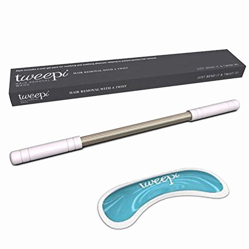 [Australia] - Tweepi Hair Removal Wand- With Upper Lip Shaped Cool Gel Pack for Numbing and Soothing Aftercare 