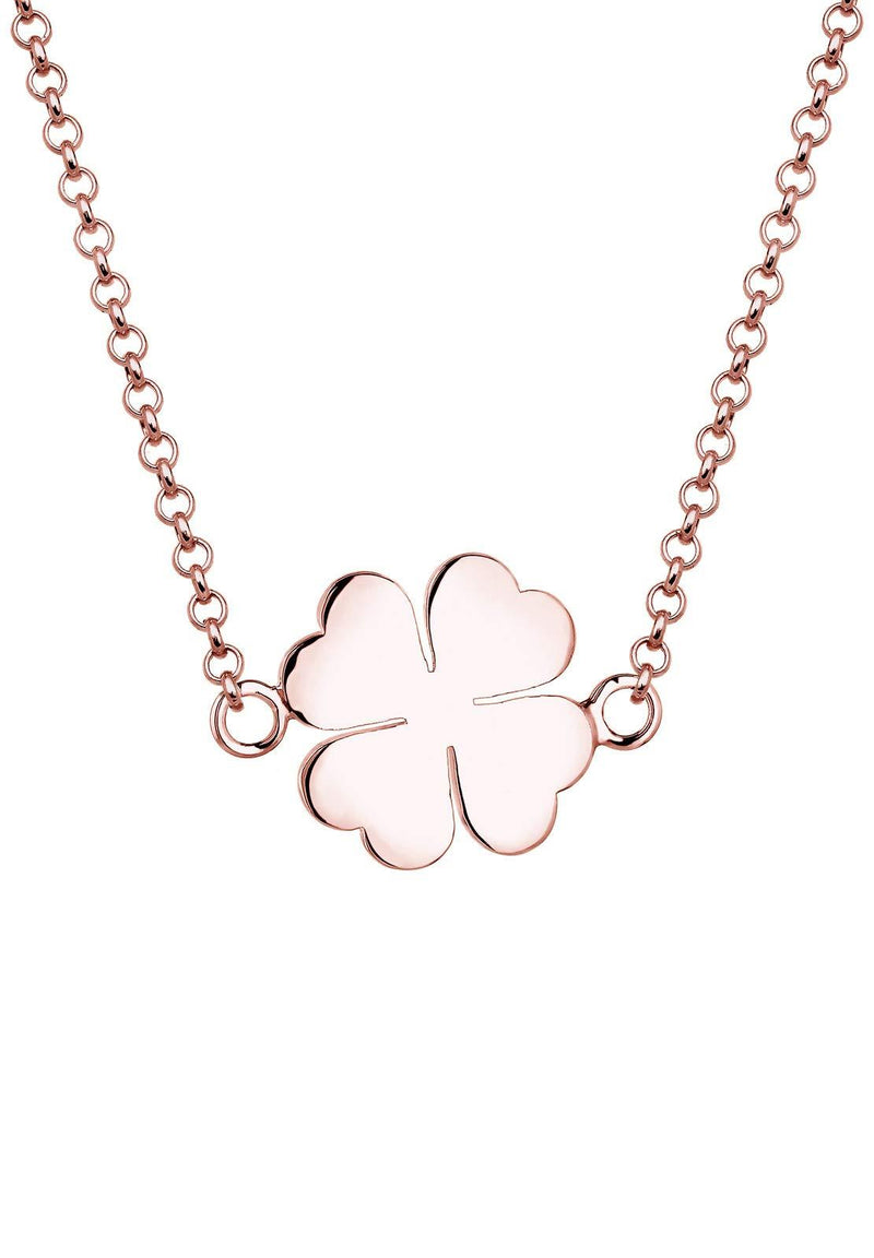 [Australia] - Elli Women's 925 Sterling Silver Gold Plated Pendant Necklace Rose Gold 