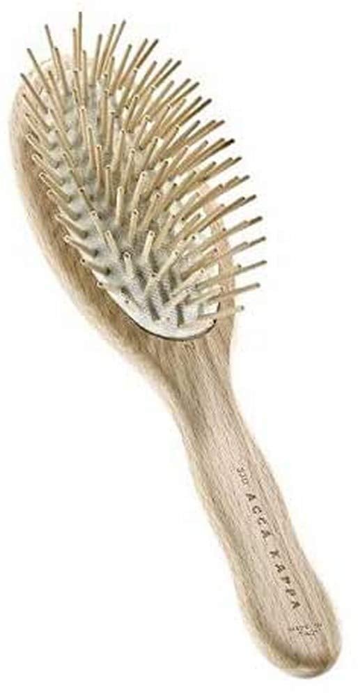 [Australia] - Acca Kappa Pneumatic Beech Wood Oval Brush With Wooden Pins 