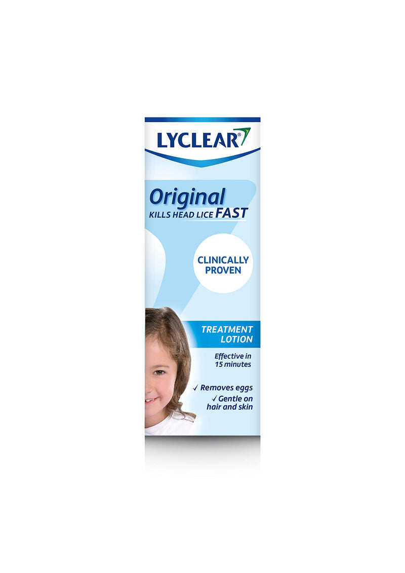 [Australia] - Lyclear Original Lotion Head Lice Treatment + Head Lice Comb – Kills Head Lice & Eggs – Easy to Apply - Effective in Just 15 Minutes – 100 ml Lotion Format 