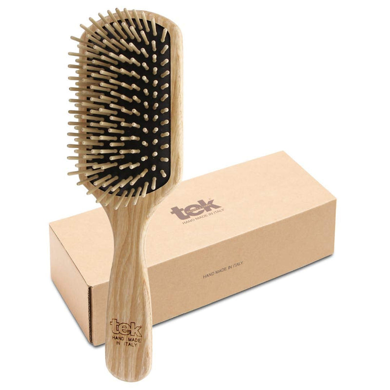 [Australia] - Big paddle hairbrush in ash wood with short pins - Handmade in Italy 