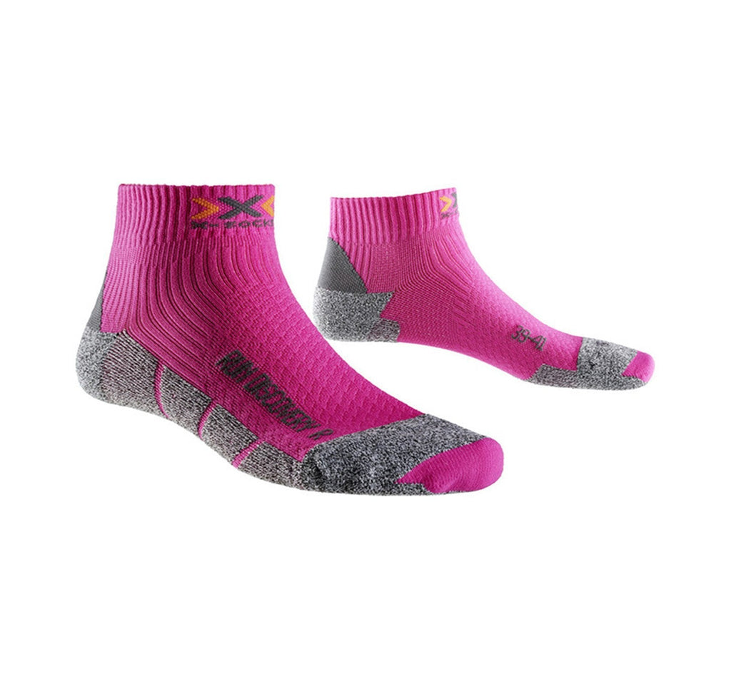 [Australia] - X-SOCKS Women's Run Discovery Lady New Socks Size 37/38 Fuchsia/Grey Moulinè 
