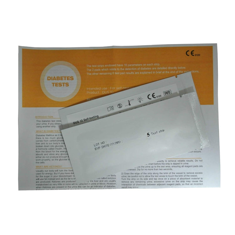 [Australia] - 10 x Home Urine Diabetes Tests Each Strip Screens for Ketones & Glucose (5 per foil) 