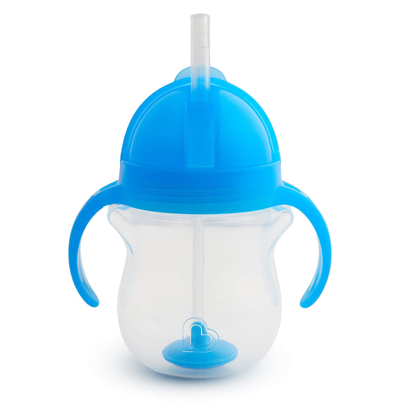 [Australia] - Munchkin Click Lock Tip and Sip Weighted Flexi Straw Trainer Cup (7 oz/207 ml, Blue) 