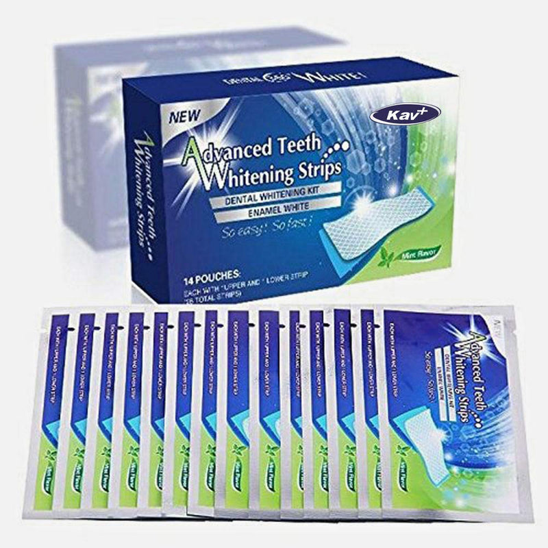 [Australia] - KAV PLUS 28 Professional Advanced Teeth WHITENING Strips Home Tooth Bleaching White Strips... 