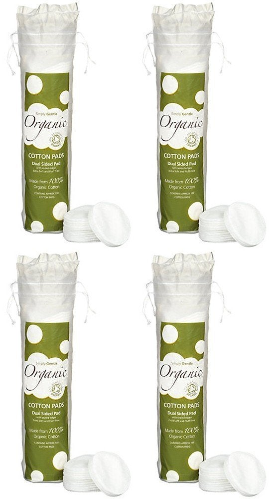 [Australia] - Simply Gentle Organic Cotton Pads, 4 Pack (4 x 100 Pads) 