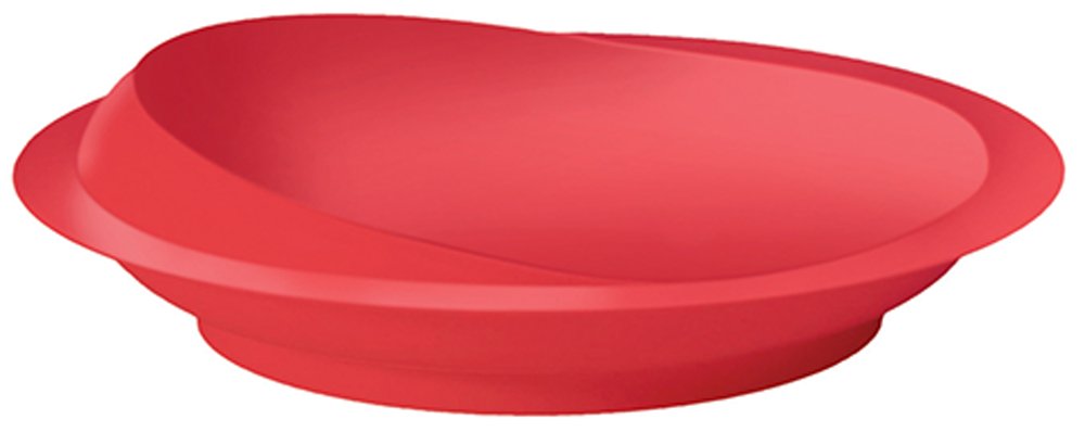 [Australia] - Aidapt Large Scoop Plate Eating Aid With Suction Base For Elderly and Disabled and Users With Limited Dexterity Red 