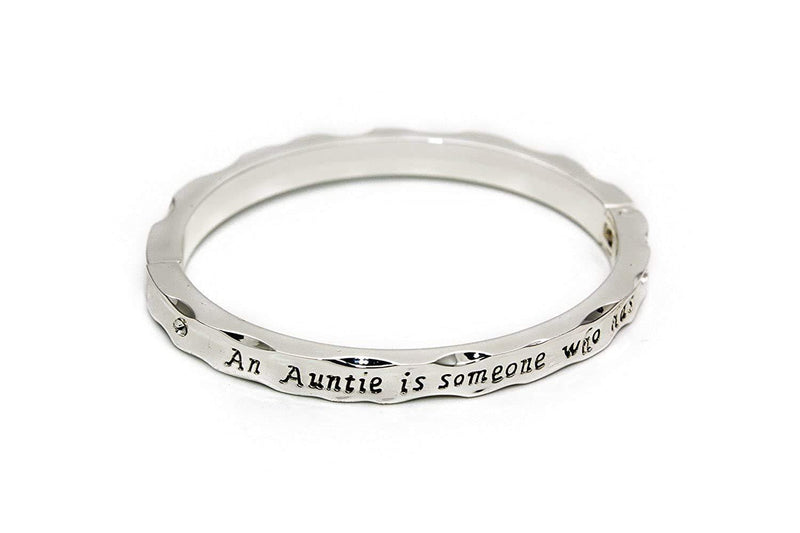 [Australia] - Equilibrium Silver Plated Hinged Bangle Auntie 