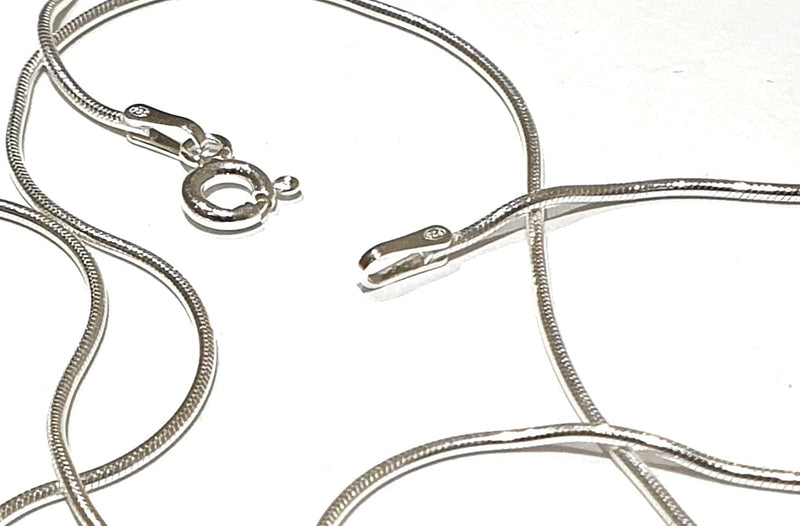[Australia] - Markylis - Genuine 925 Sterling Silver Rounded Snake Chain Necklace - 1mm - RD020 - Various Lengths 