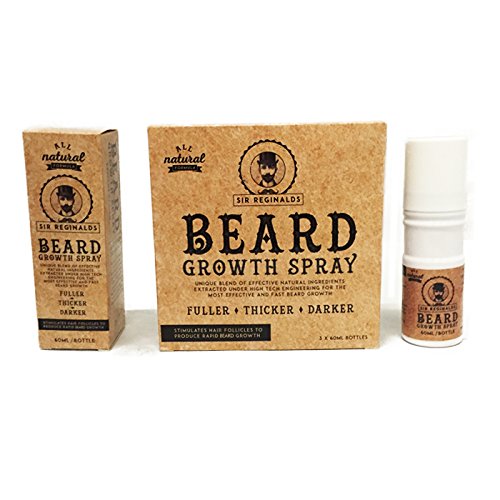 [Australia] - Sir Reginalds Beard Growth Spray - The Solution for the Perfect Beard - 100% Natural Formula - Fuller, Thicker, Darker 
