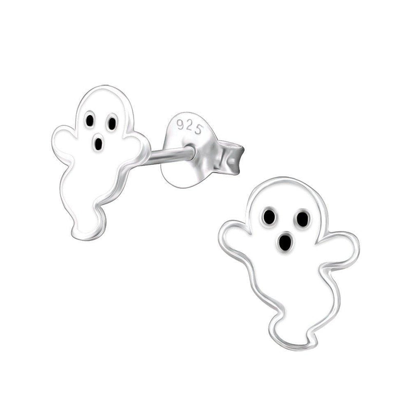 [Australia] - Halloween Earrings - White Ghost - Sterling Silver Gift 