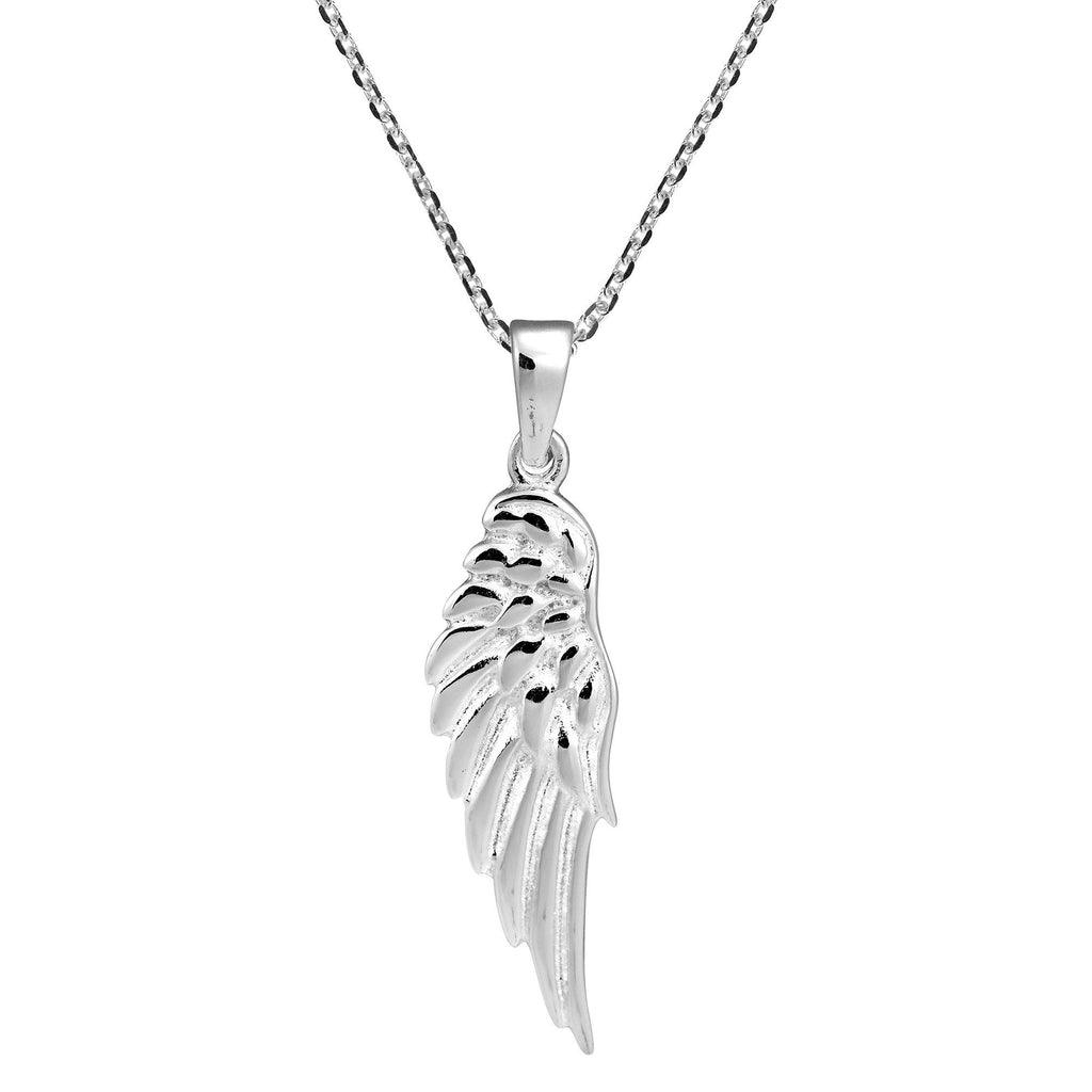 [Australia] - Enchanting Single Angel Wing .925 Sterling Silver Pendant Necklace 