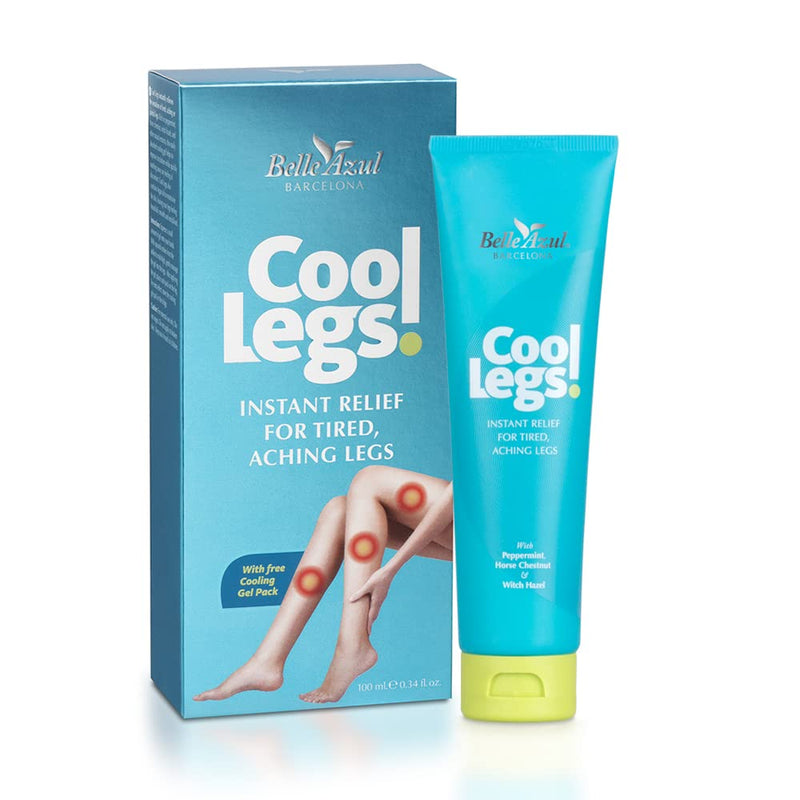 [Australia] - Belle Azul Cool Legs - Instant Gel Relief 100ml - for Tired and Sore Legs - Soothing Relief and a Lovely Smell - Improves Circulation and Muscle Discomfort - Made in Spain 