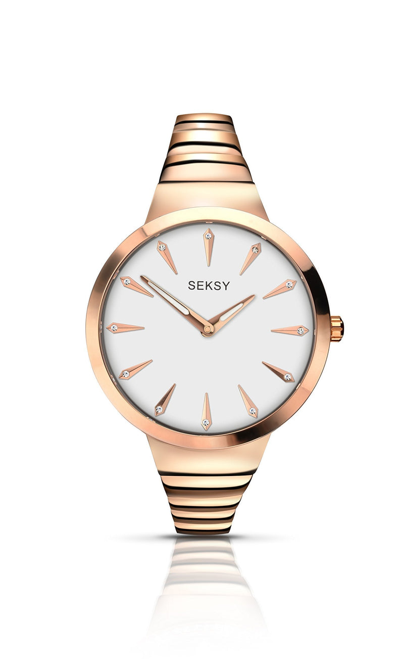 [Australia] - Sekonda Women's Quartz Watch with Silver Dial Analogue Display and Rose Gold Bracelet 2217.37 