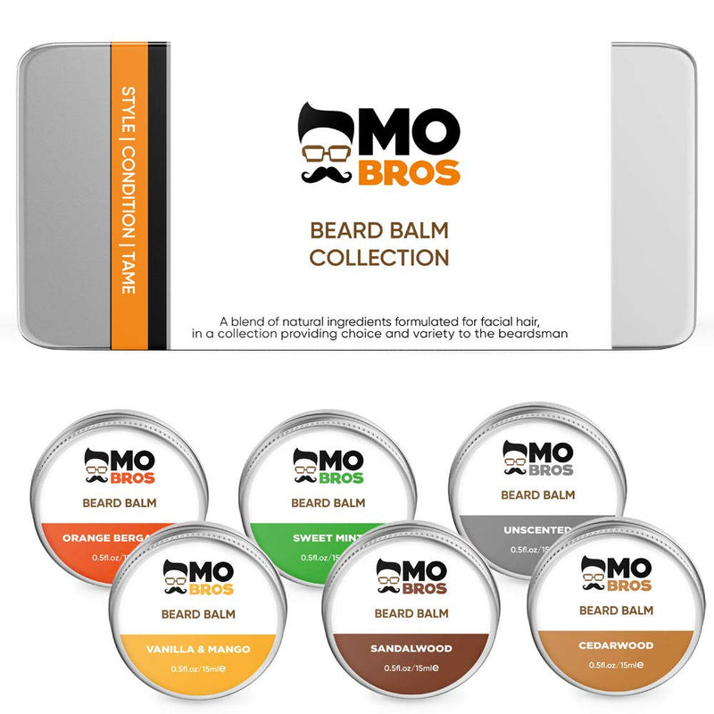 [Australia] - Beard Balm Collection | Perfect Gifts for Men | Ideal Present for Him, Dad, Boyfriend | 6 Luxury Scented Balms in a Set 