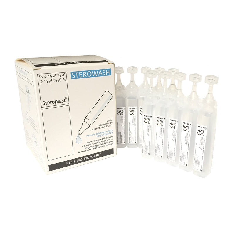 [Australia] - Steroplast 25 x 20ML STEROWASH STERILE SODIUM CHLORIDE MEDICAL FIRST AID WOUND CLEANING EYE WASH CLEANSER 