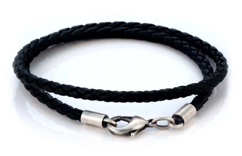 [Australia] - Bico 4mm Black Braided Necklace (CL14 Black) 65.0 Centimetres 