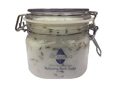 [Australia] - Lavender Bath Salts Soak 550g Gift Jar Epsom Salts and Dead Sea Salts Enriched with Essential Oil 100% Natural Aromatherapy Packed with Minerals 