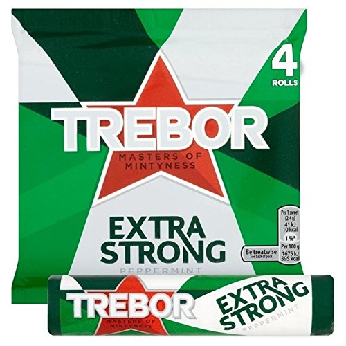 [Australia] - Trebor Extra Strong Peppermint Mints 4 x 41g - Pack of 2 