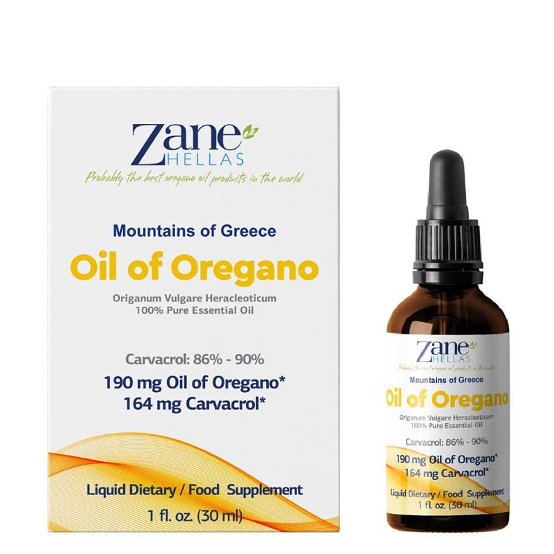[Australia] - Zane Hellas 100% Undiluted Oregano Oil. Greek Essential Oil of Oregano .86% Min Carvacrol. 164 mg Carvacrol Per Serving. Probably The Best Oregano Oil in The World. 1 fl. oz.- 30 ml 
