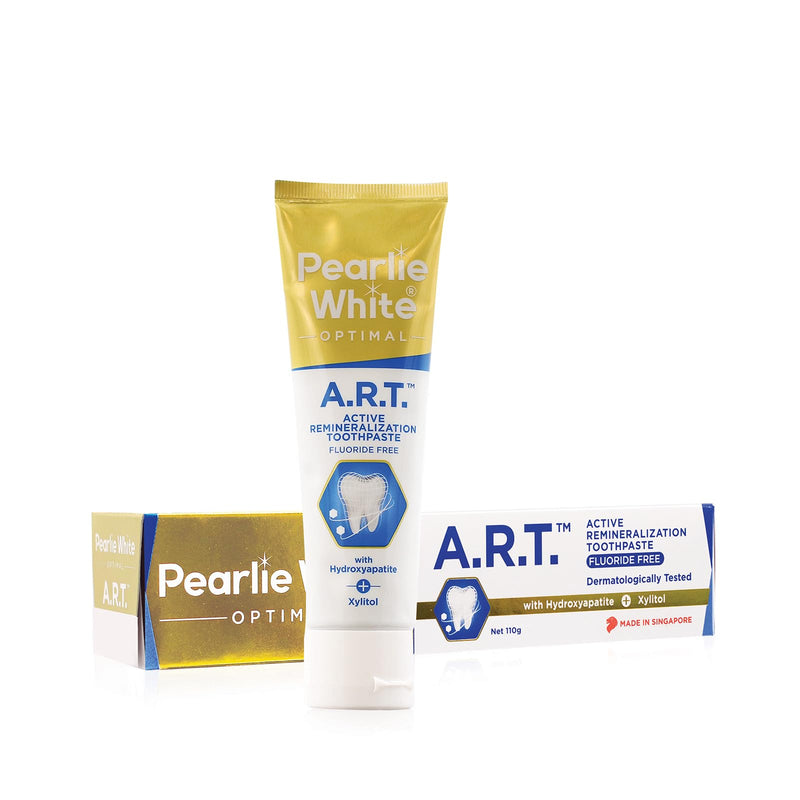 [Australia] - Pearlie White Active Remineralization Toothpaste - Fluoride Free (3.8oz, 110gm) - Non Fluoride Remineralizing Toothpaste for Tooth Enamel Repair | Contains Hydroxyapatite and Xylitol 1 