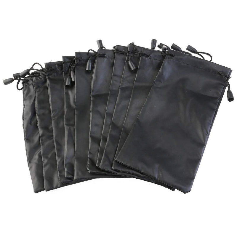 [Australia] - LEORX Cleaning and Storage Pouch Sack for Sunglasses and Eyeglasses,Pack of 10 (Black) 