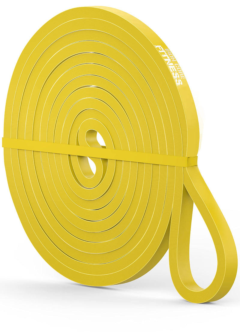 [Australia] - Iron Core Fitness Resistance Bands for Pull Up Assist- Strength Power Flexibility Training at Home or Gym. Ebooks and Workout Chart Included. #1 Yellow 