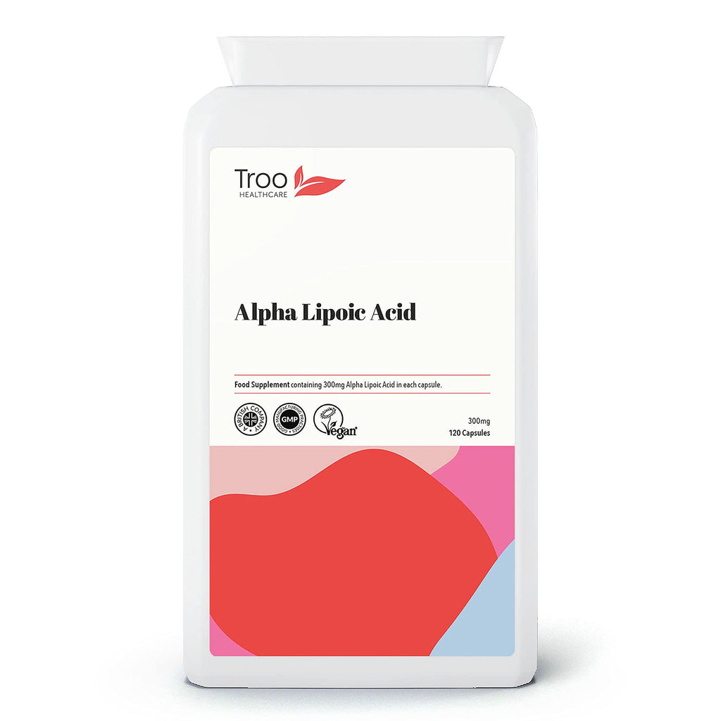 [Australia] - Alpha Lipoic Acid 300mg Supplement - 120 Capsules | 50-50 Blend RALA and SALA | UK Manufactured to GMP Standards 